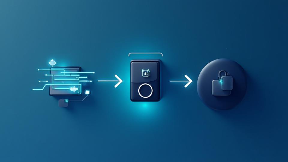 Diagram showing encrypted data flowing through a black box server, illustrating zero-knowledge